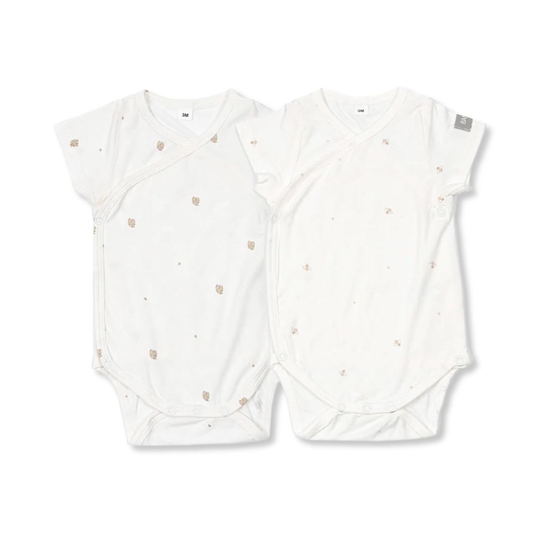 Bamboom Body Maniche Corte Neonato 2 Pezzi in Bambù