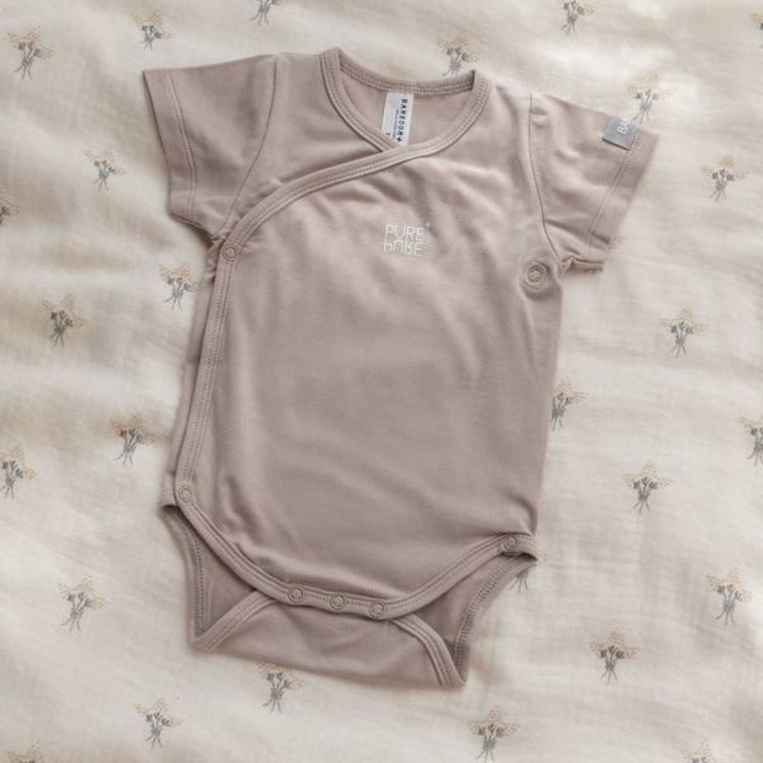 Bamboom body maniche corte bambù sabbia
