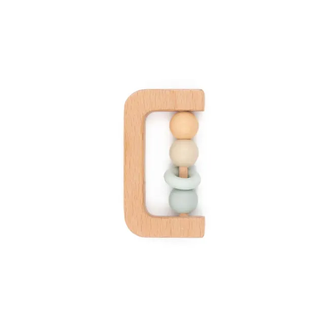 Bamboom massaggiagengive con maniglia legno e silicone
