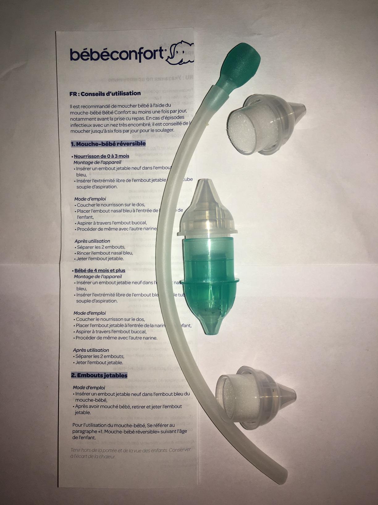 Bebé Confort Aspiratore Nasale Neonato 0 Mesi+ con Filtri