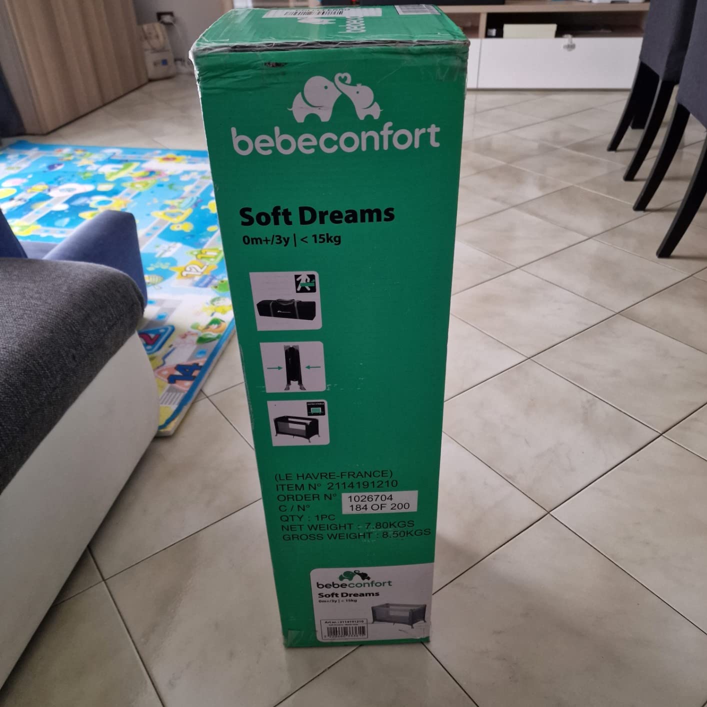 Bébé Confort Soft Dreams Lettino Viaggio 60x120 Grigio