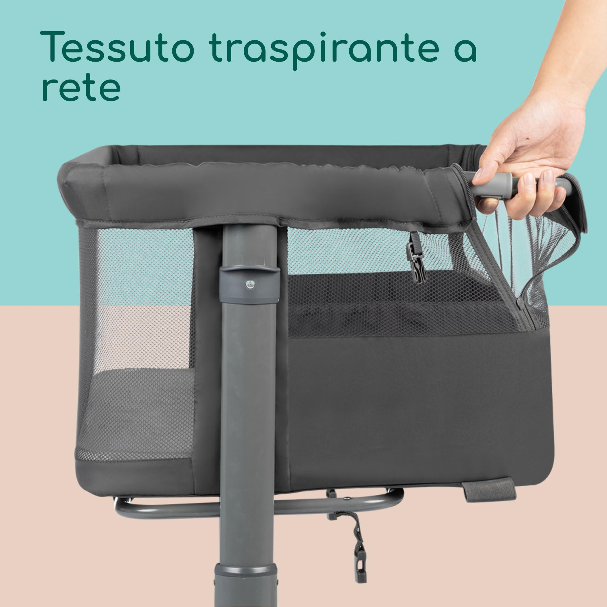 Bebé Confort Zina culla fianco letto Mineral Graphite co-sleeping