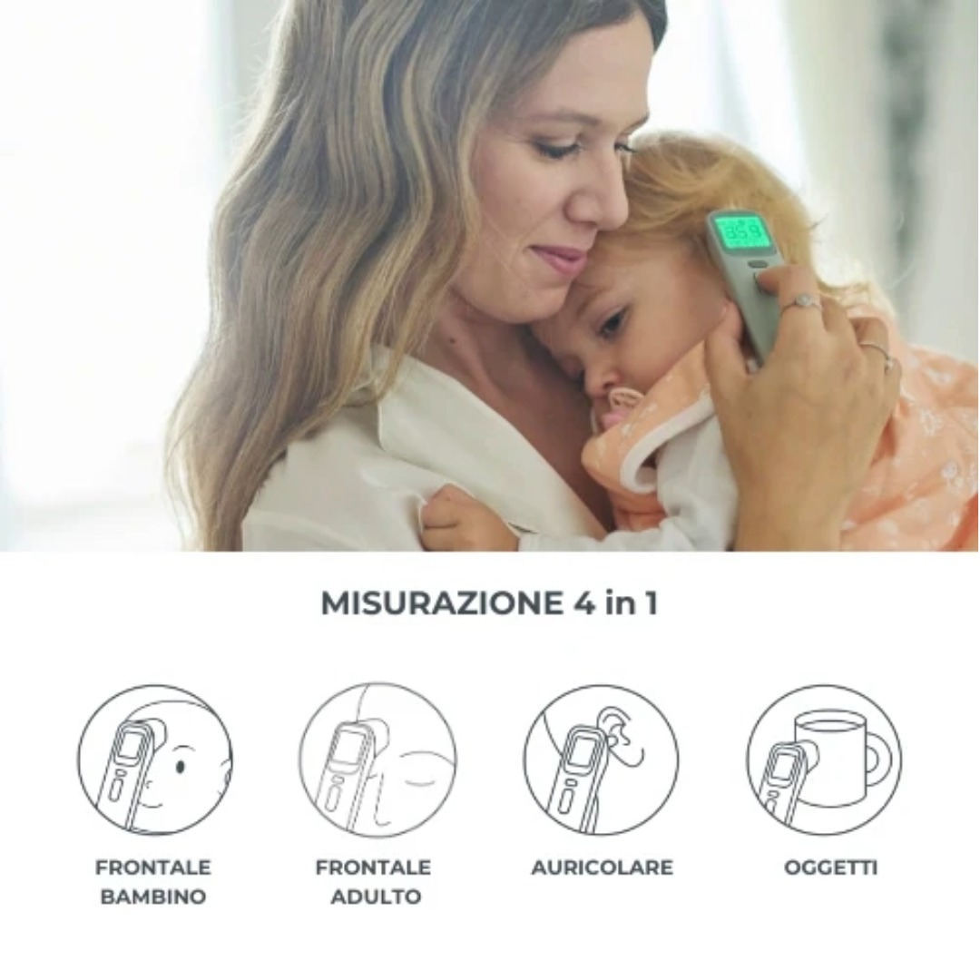 Nuvita termometro digitale frontale e auricolare 4 modalità