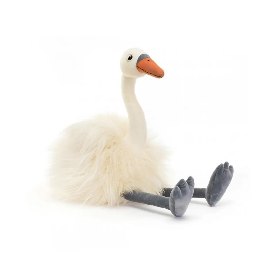 Jellycat Evelyn peluche cigno bianco morbido