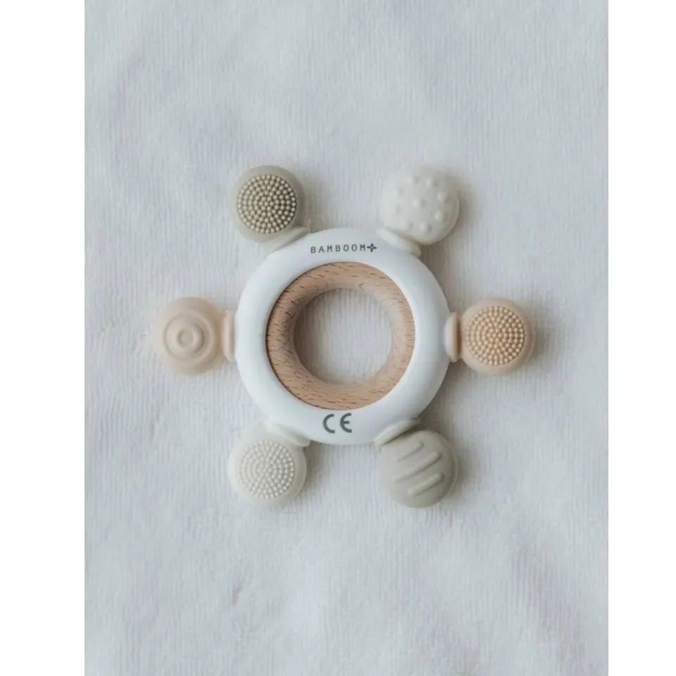 Bamboom Timone massaggiagengive legno silicone dentizione