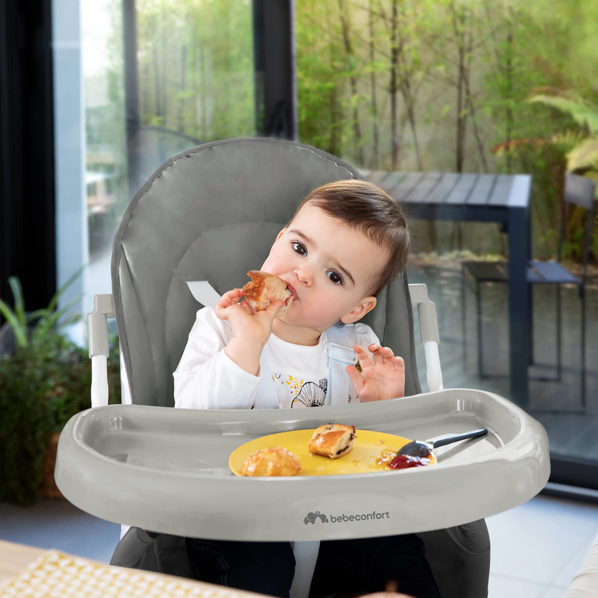 Bebé Confort Kanji seggiolone pappa Warm Grey pieghevole