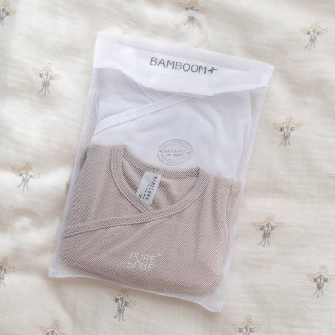 Bamboom Body Maniche Corte neonato 2pz fibra bambù