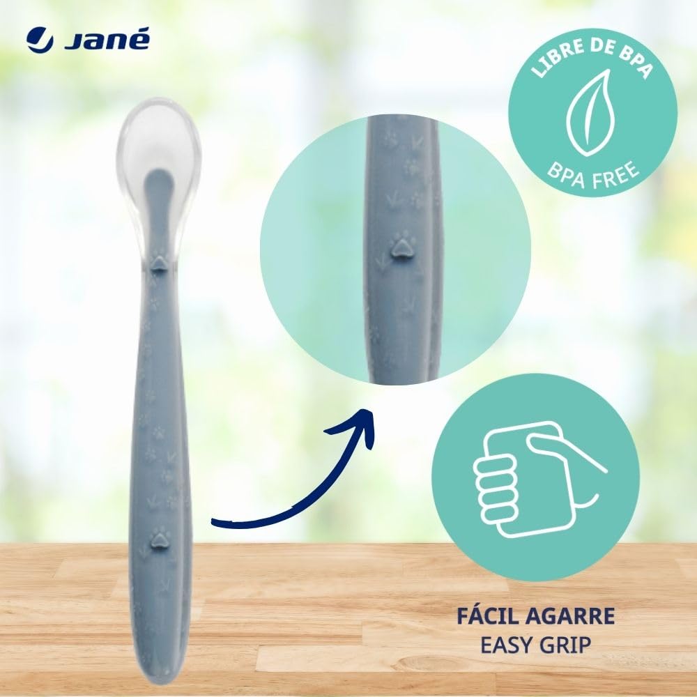 Jané Cucchiaio Svezzamento Silicone Sunset 4 Pezzi 19 cm