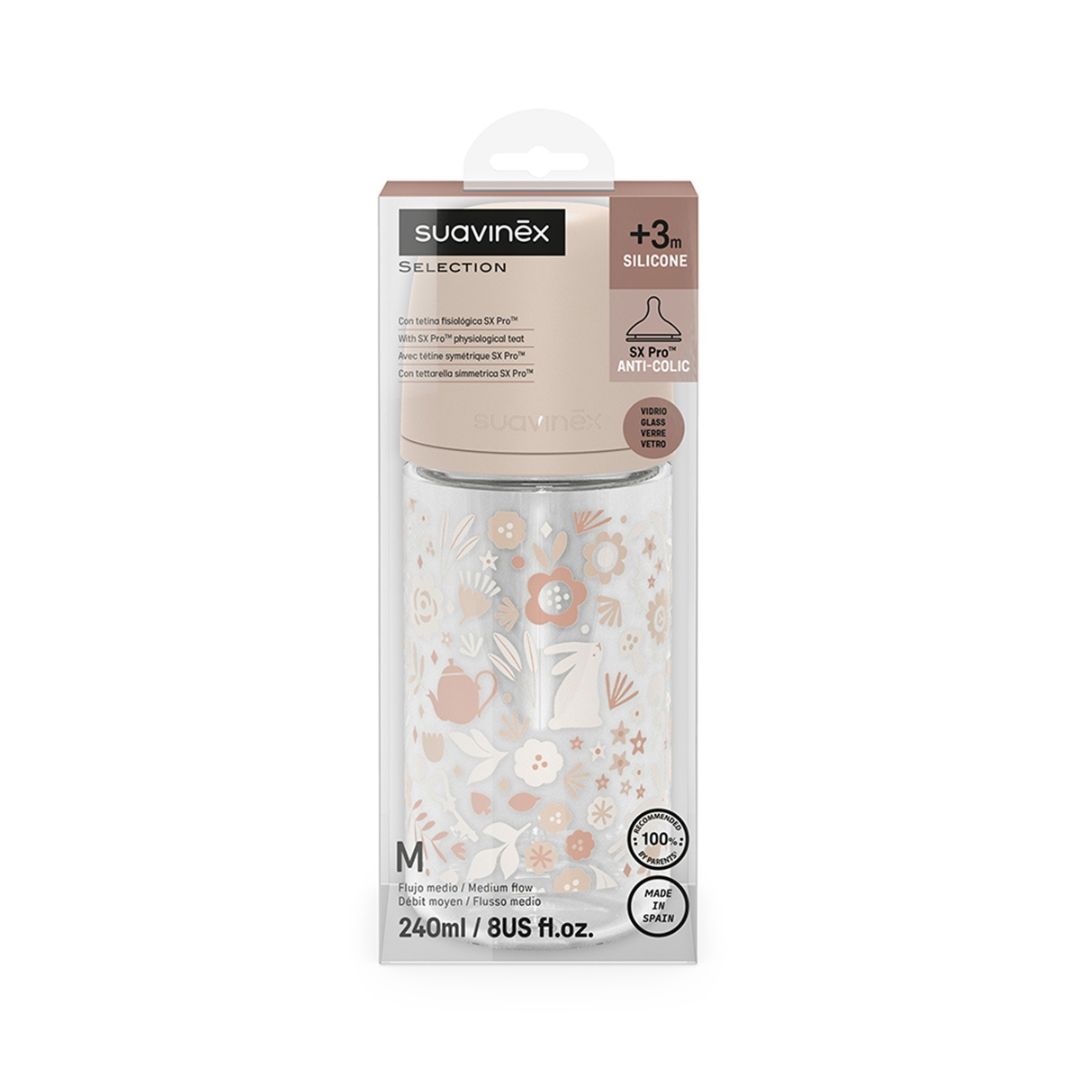 Suavinex Wonderland biberon vetro 240 ml anticolica