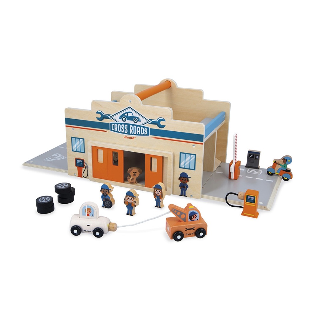 Janod Cross Roads La Mia Prima Autofficina garage legno