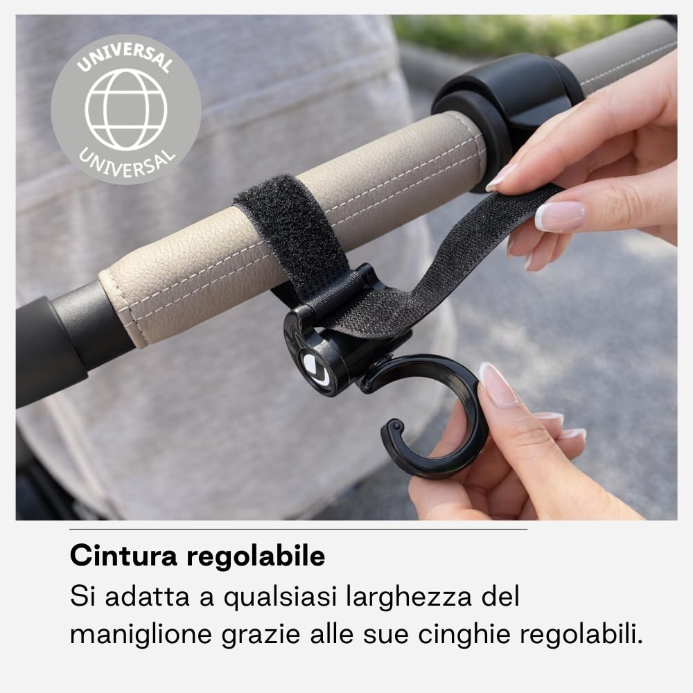 Jané Ganci Universali Passeggino Nero Set 2 Pezzi