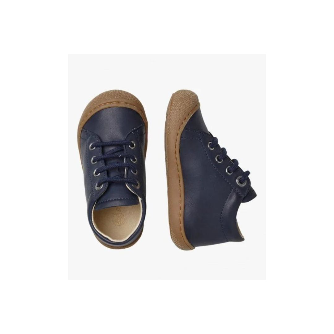 Naturino Cocoon scarpine primi passi nappa lacci navy