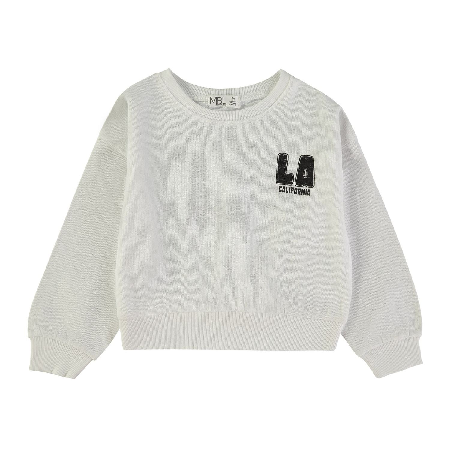 Wonderlife 161458 felpa bianca bimbo cotone boxy