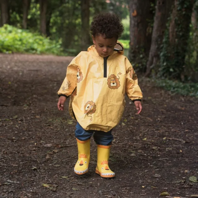 Mr Tiggle Leone Giallo mantella pioggia bimbi con zaino