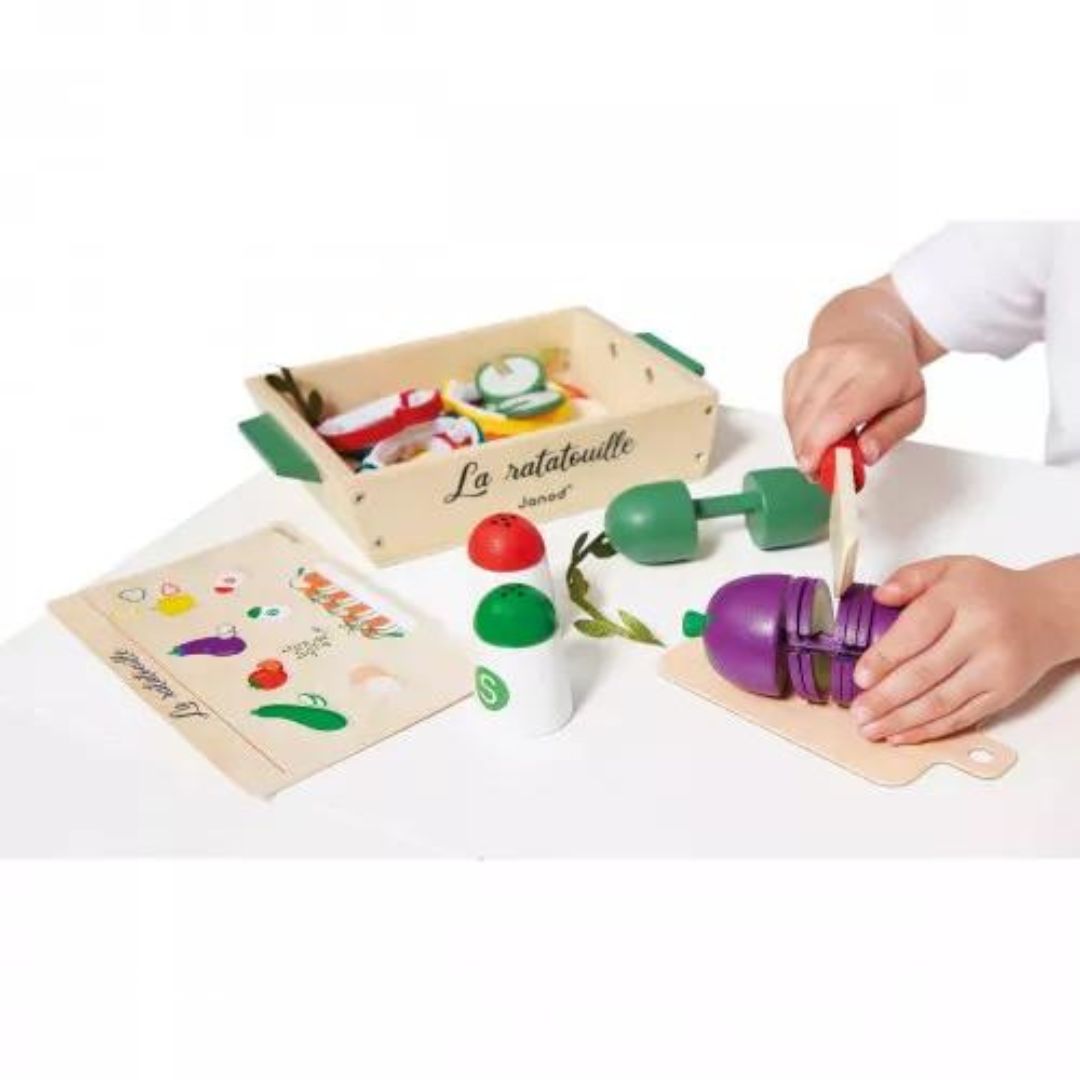 Janod set ratatouille gioco cucina legno 32 accessori