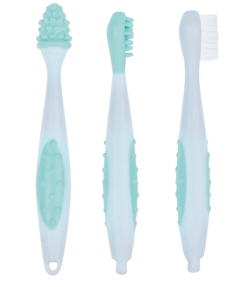 Bébé Confort Spazzolino Primi Dentini 3 pz con custodia