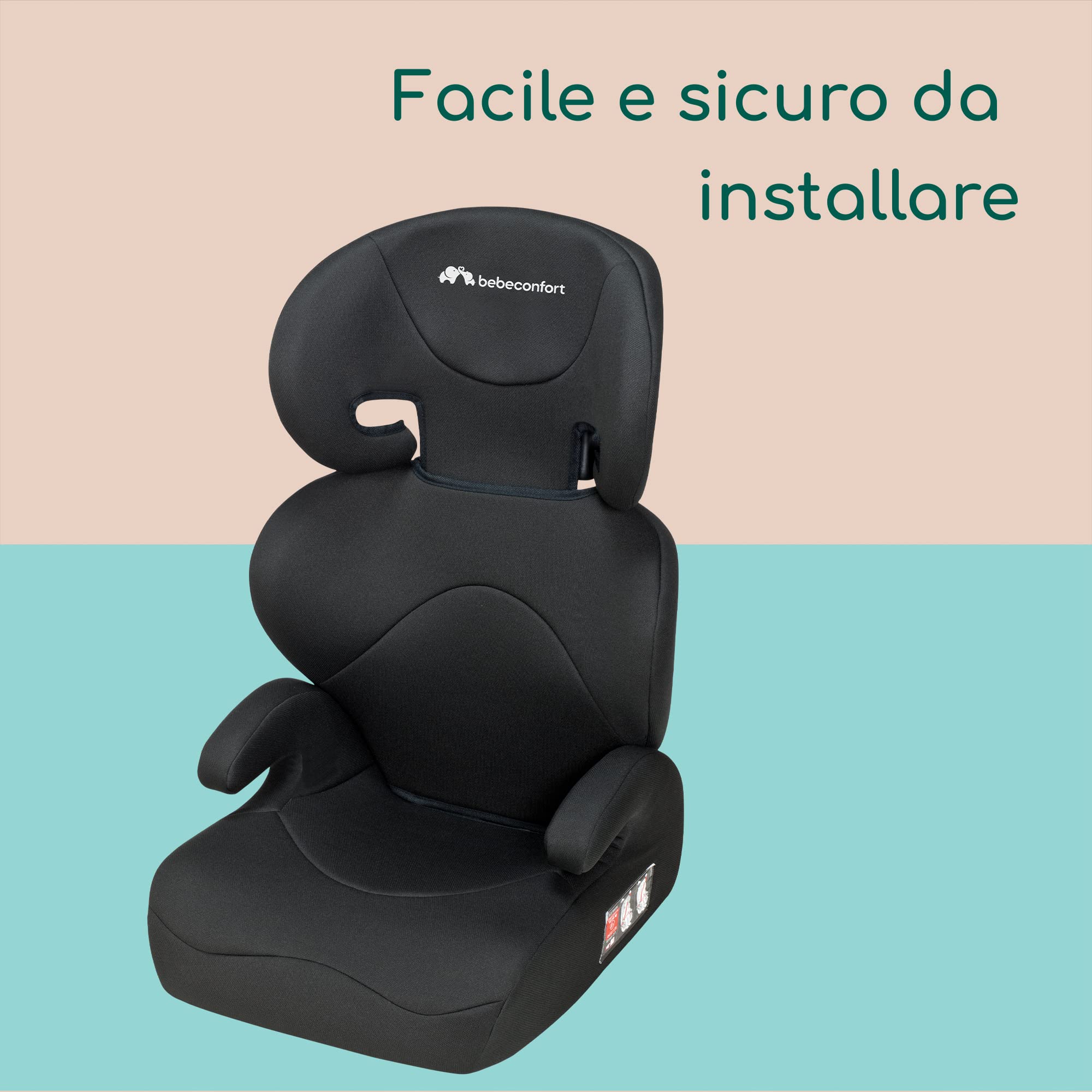 Bebé Confort Road Safe seggiolino auto 15-36 kg Full Black reclinabile