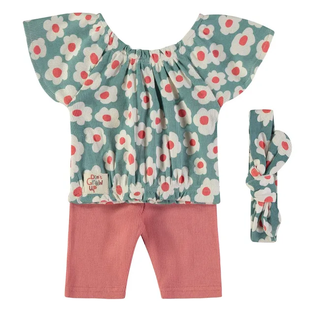 Wonderlife 161000 Completo Bimba 3 Pezzi Fiori Corallo