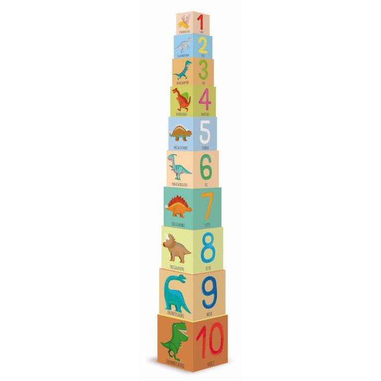 Sassi Edu Cubotti Torre 10 Cubi Animali Numeri 2+ Anni