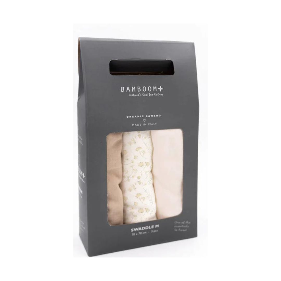 Bamboom Swaddle Medium mussole 70x70 3 pezzi bambù