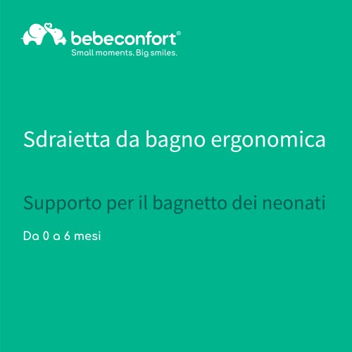 Bebé Confort Sdraietta Bagnetto Ergonomica Bianco Lime 0-6 mesi antiscivolo