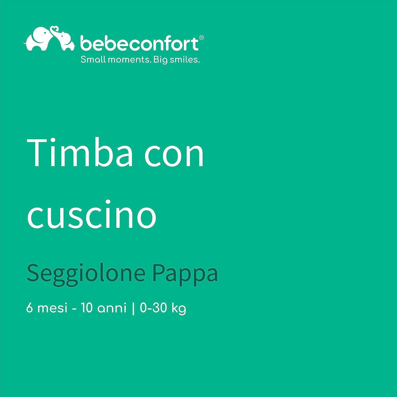 Bebé Confort Timba + Cuscino seggiolone legno Nero Geometrico