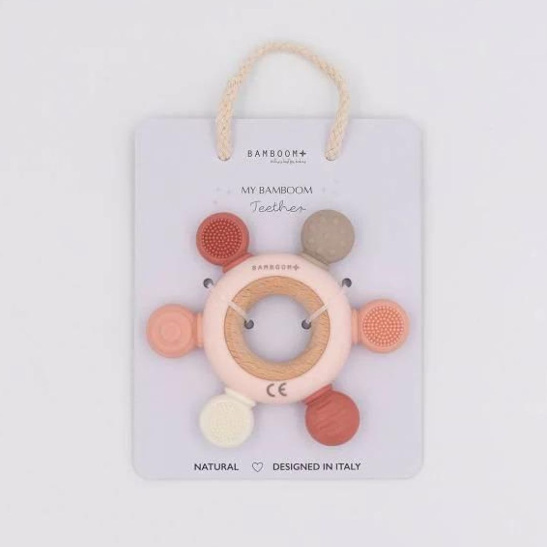Bamboom Timone massaggiagengive legno silicone dentizione