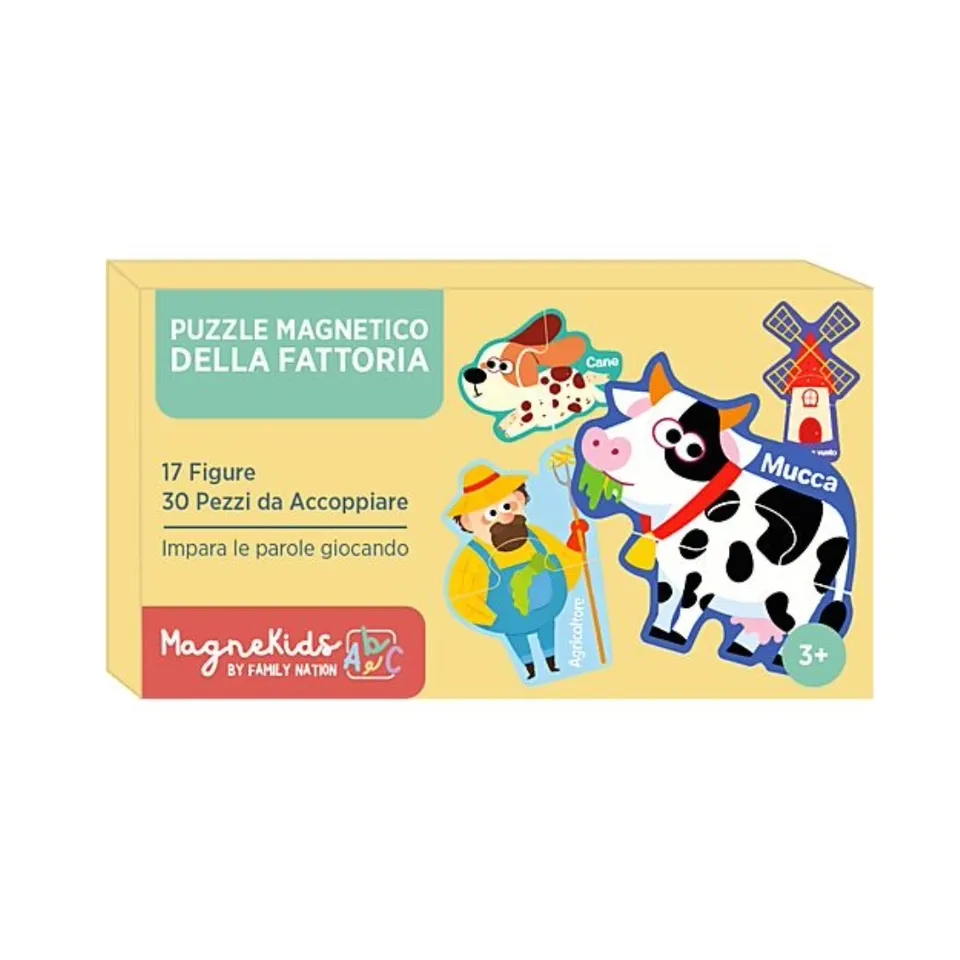 Family Nation MagneKids puzzle magnetico 30 pezzi animali
