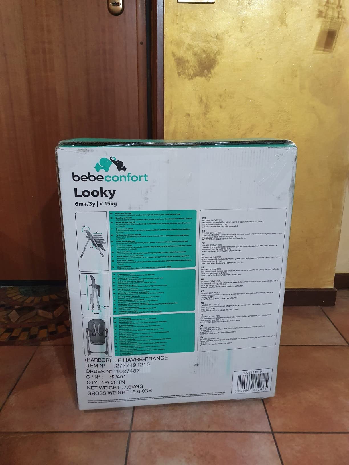 Bebé Confort Looky seggiolone pappa regolabile warm grey