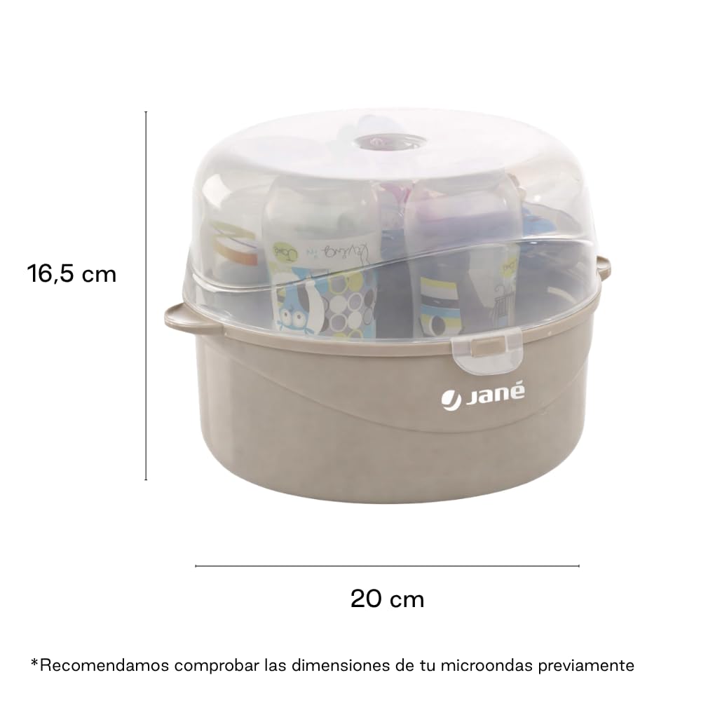 Jané sterilizzatore microonde 6 biberon grigio
