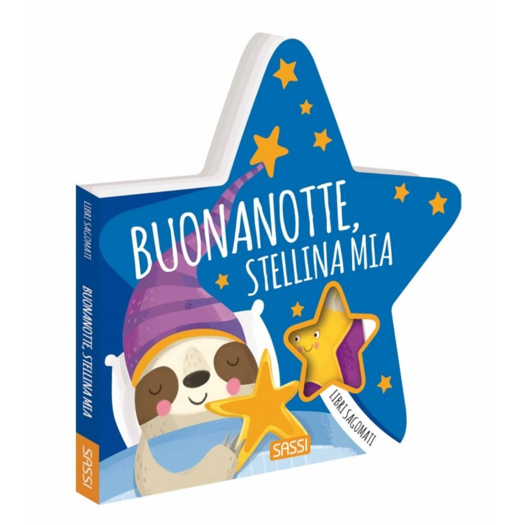 Sassi Buonanotte Stellina Mia libro sagomato iridescente