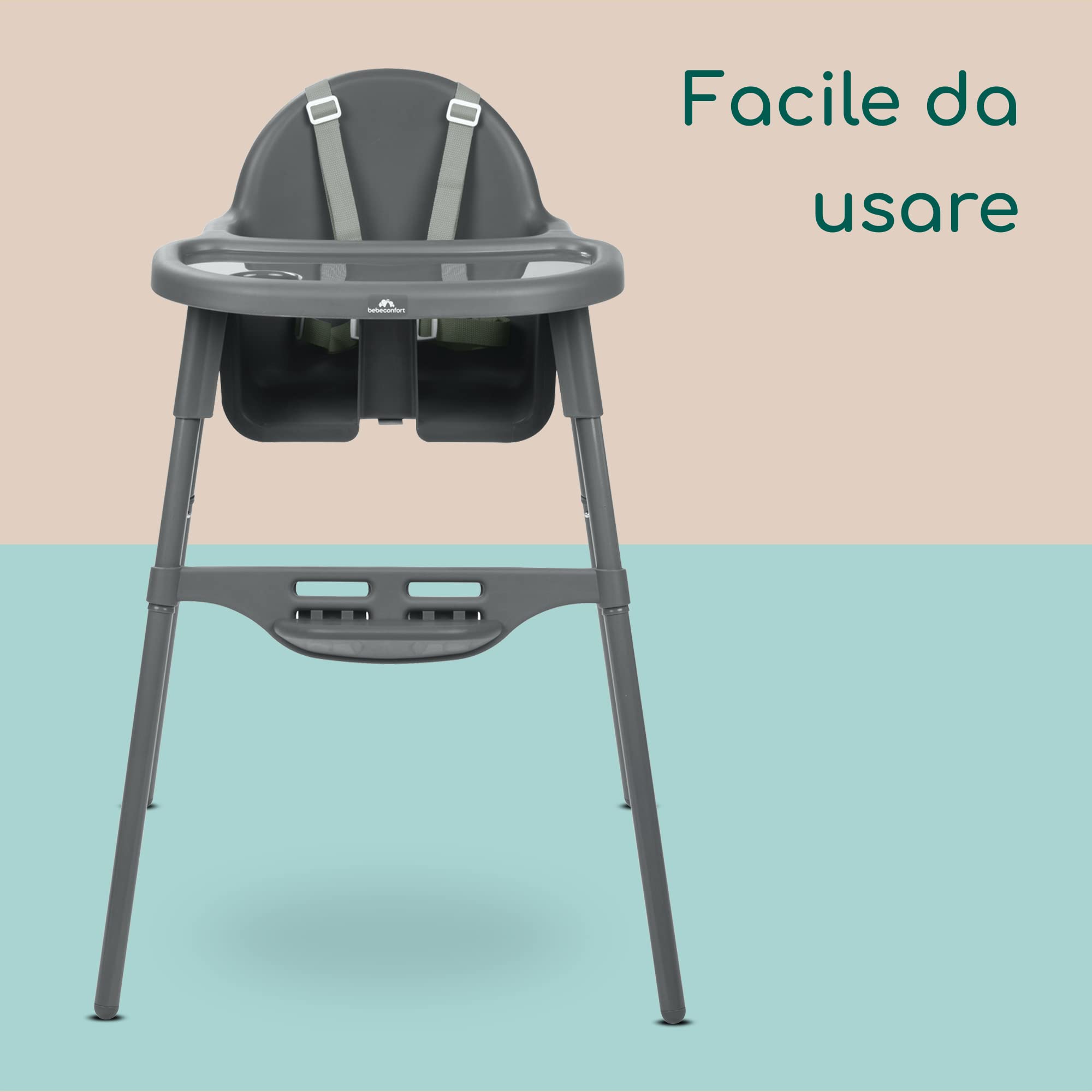 Bebé Confort Meely Seggiolone Pappa Dark Grey 2 in 1