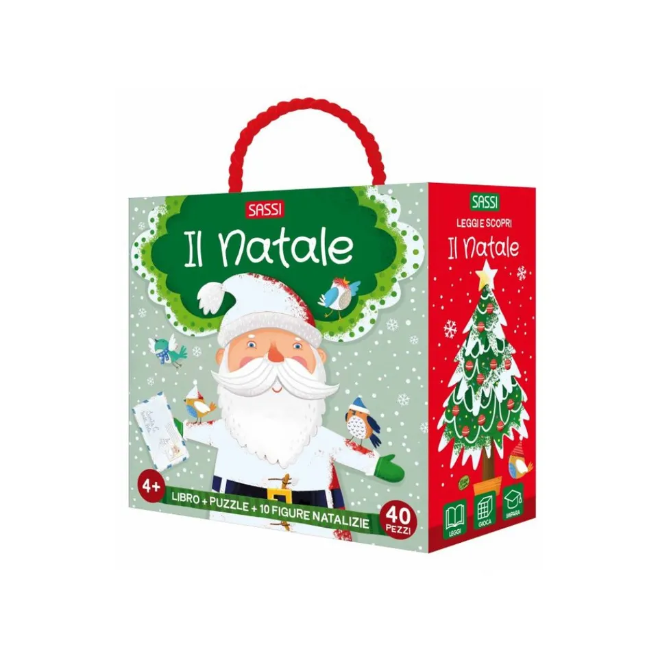 Sassi Q-Box Il Natale libro con puzzle 40 pezzi