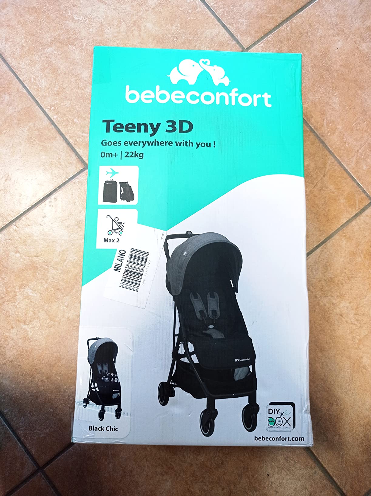 Bebé Confort Teeny 3D passeggino Black Chic ultraleggero