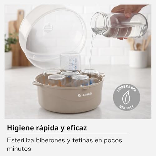 Jané sterilizzatore microonde 6 biberon grigio