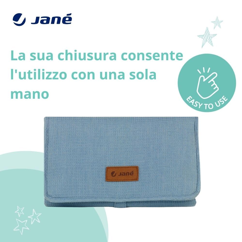 Jané Fasciatoio Portatile Tulip Azzurro con Tasca