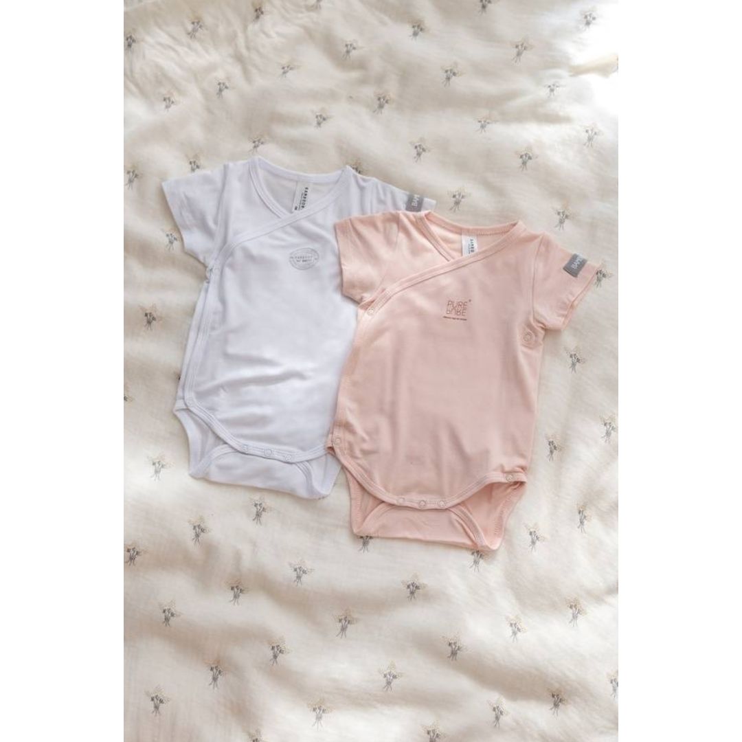 Bamboom Body Maniche Corte neonato 2pz fibra bambù