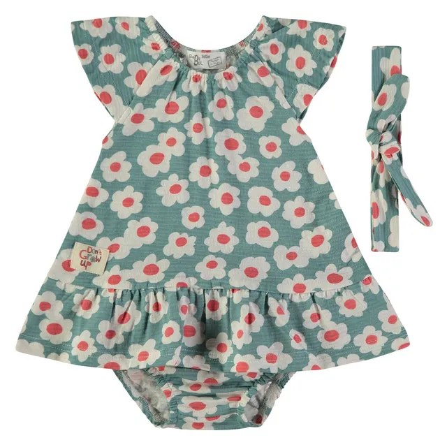 Wonderlife 161002 Vestito Neonata Verde con Mutandina
