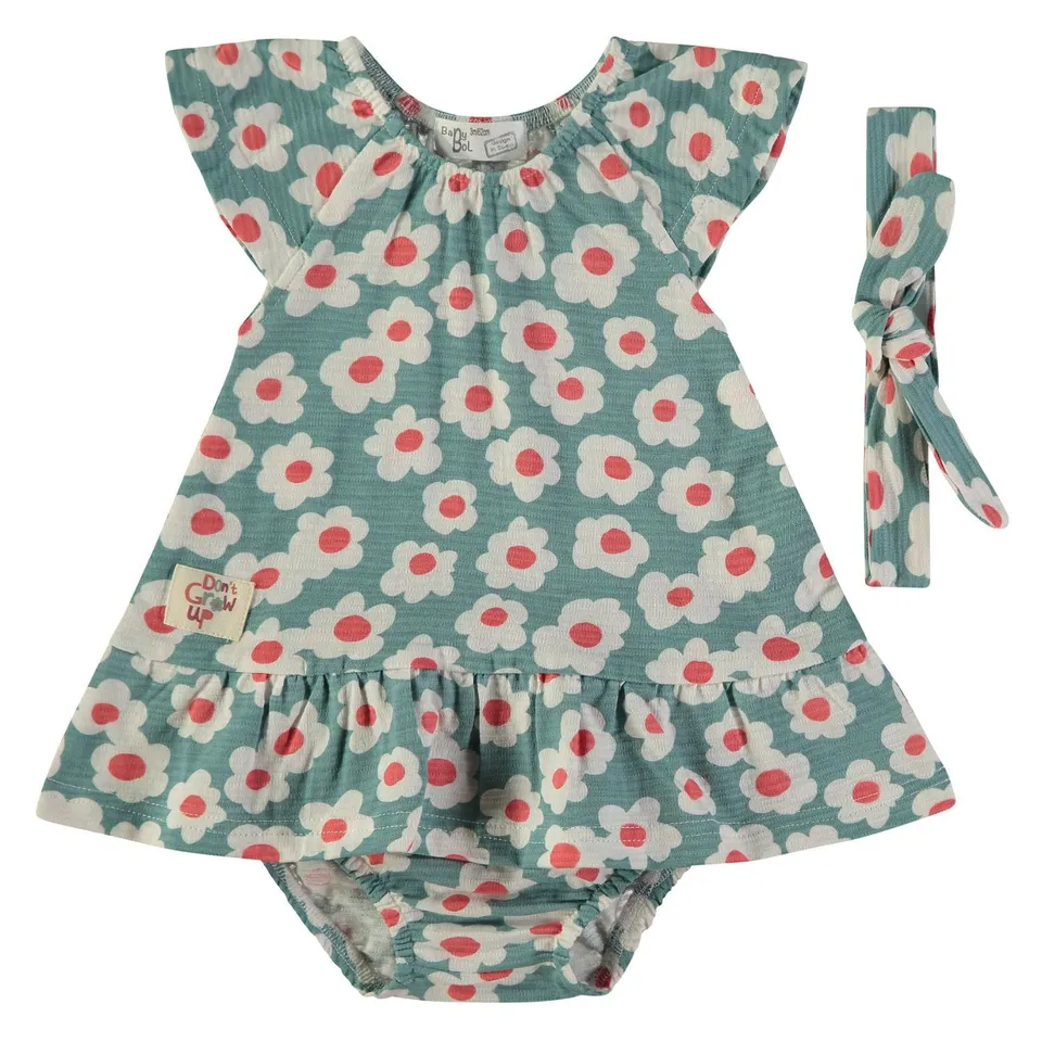 Wonderlife 161002 Vestito Neonata Verde con Mutandina