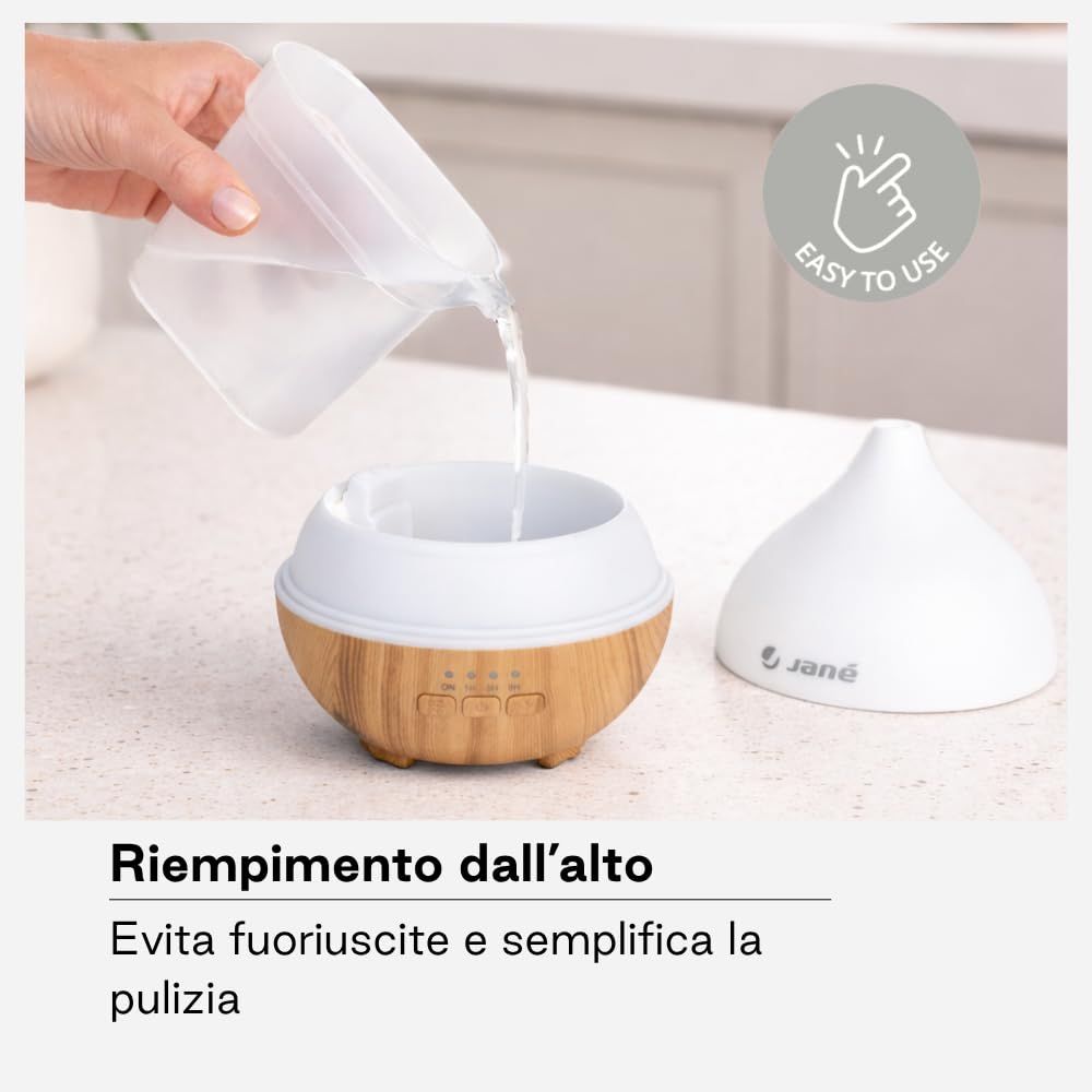 Jané Drop Umidificatore 140 ml Legno 7 Colori LED
