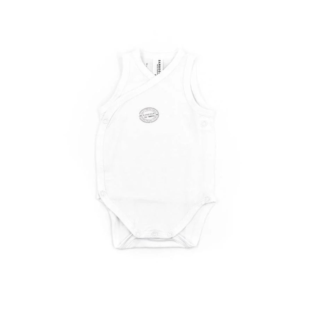 Bamboom Canottiera body neonato canottiera bianco fibra di bambù