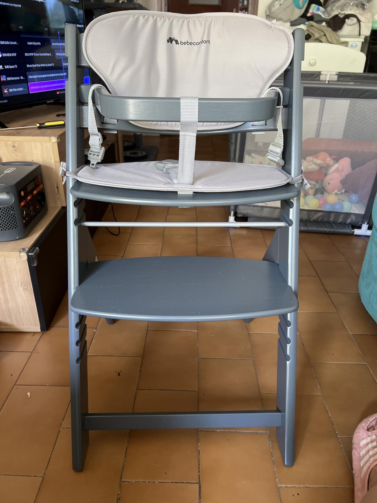 Bébé Confort Timba Seggiolone con Cuscino Grey Mist