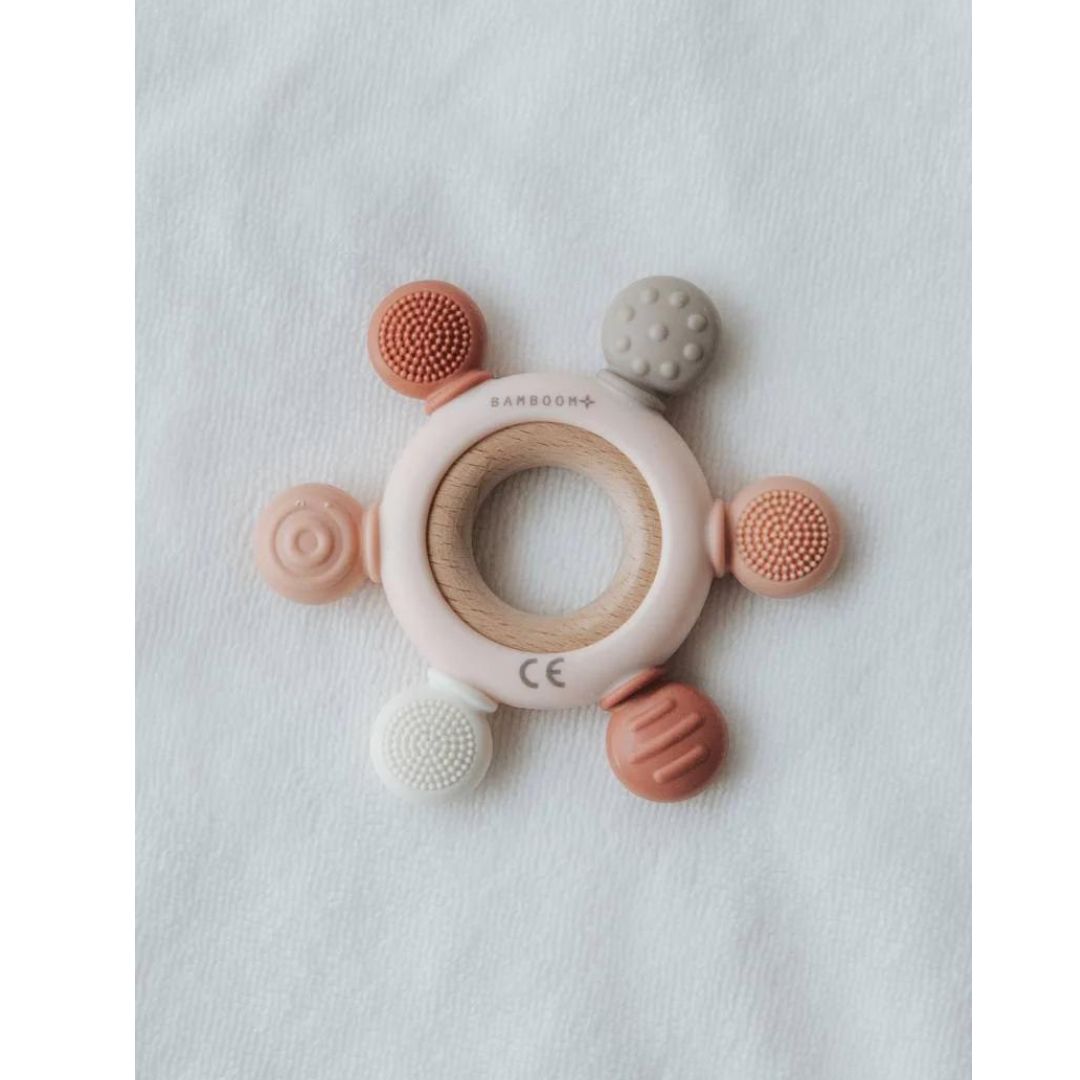 Bamboom Timone massaggiagengive legno silicone dentizione