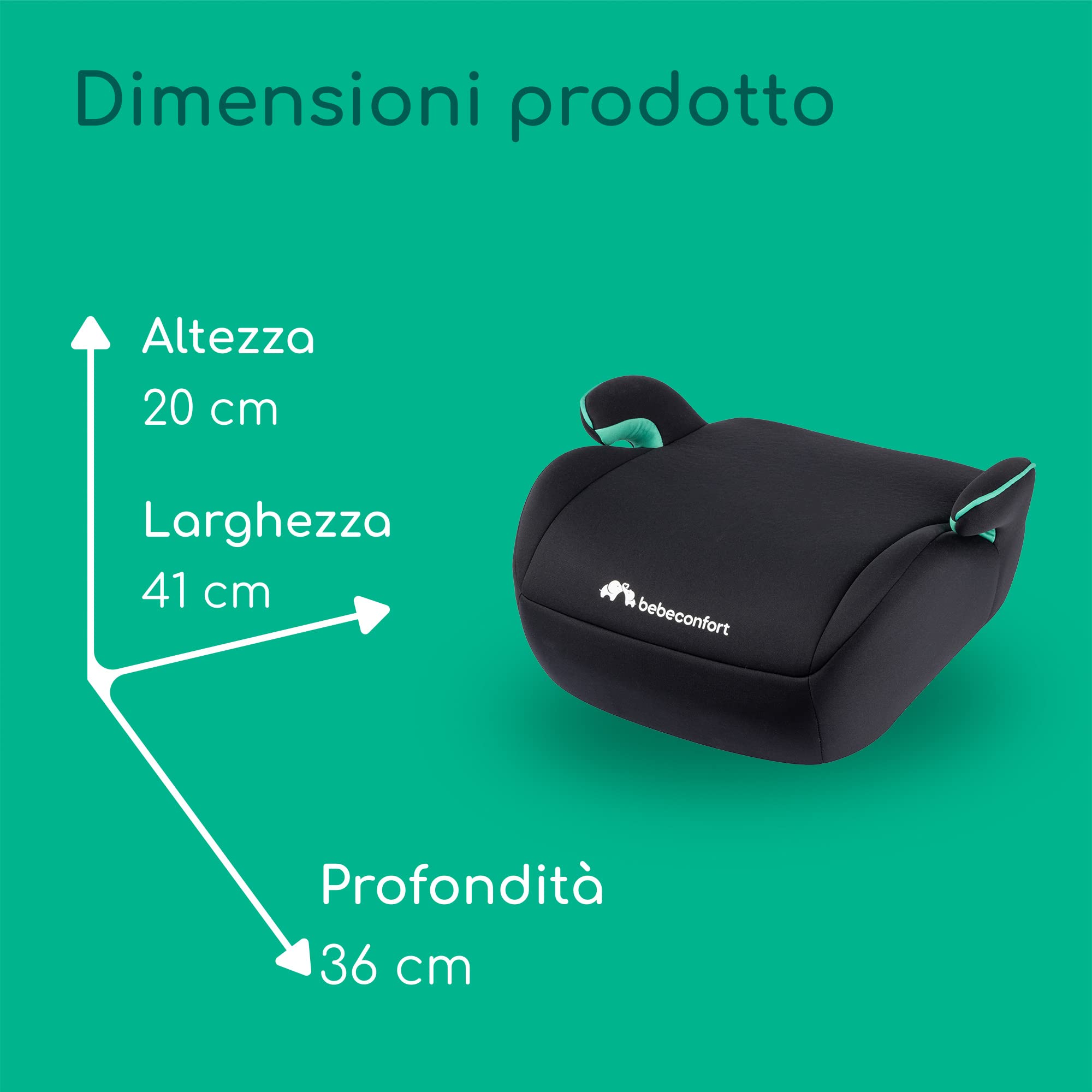 Bebé Confort Manga i-Safe rialzo auto Black leggero 1 kg