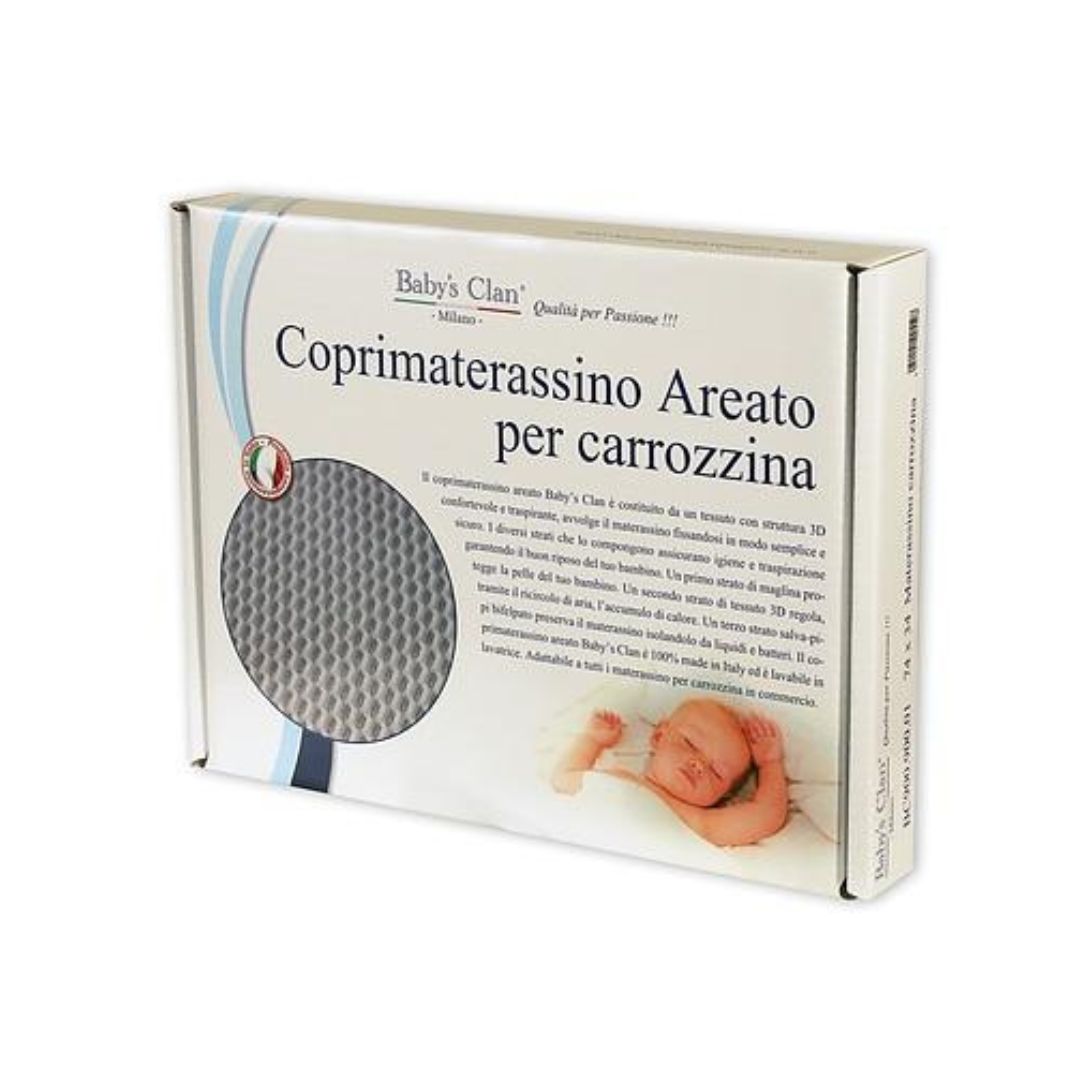 Baby's Clan coprimaterasso areato carrozzina 74x34 traspirante