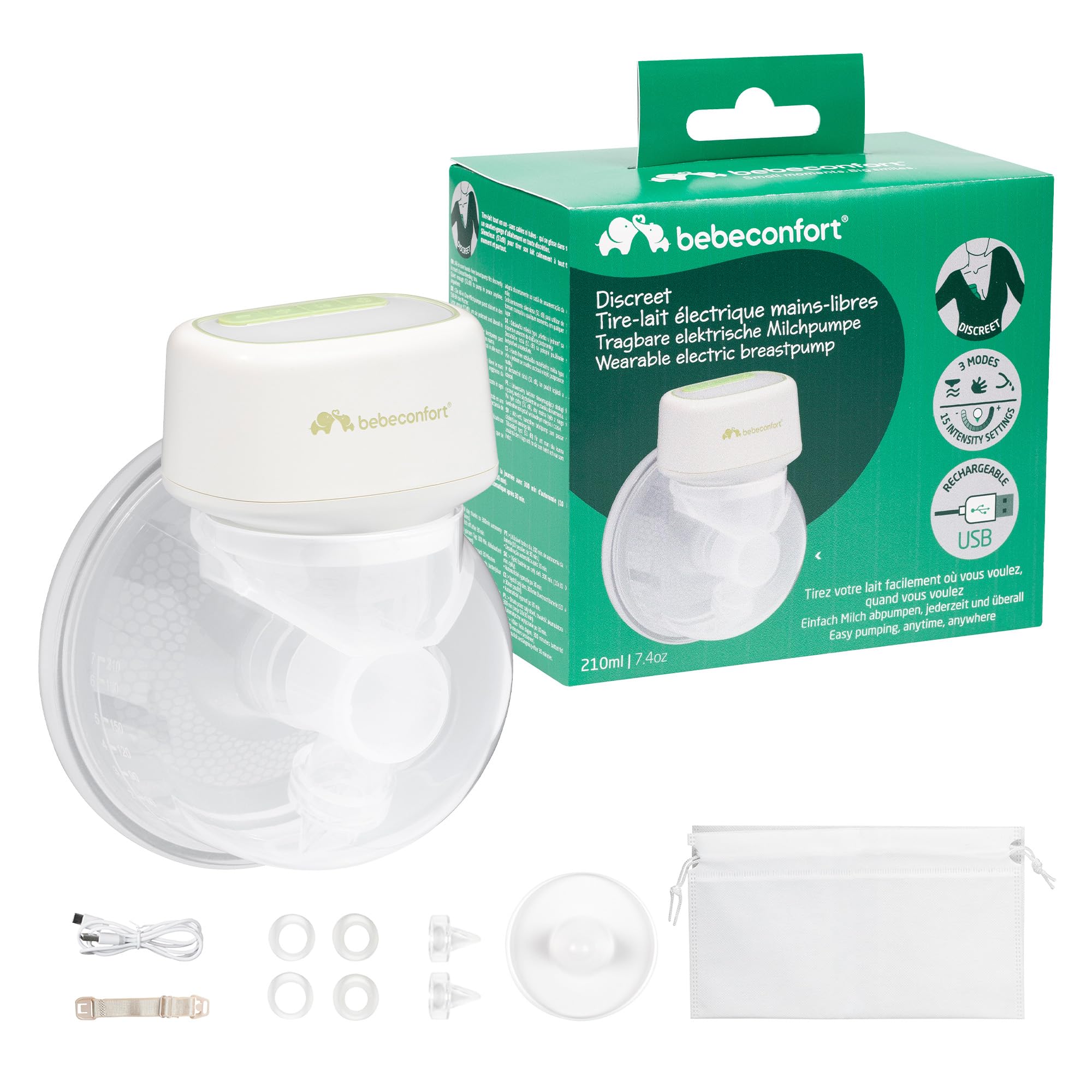 Bebé Confort Discreet Tiralatte Elettrico Indossabile 210 ml
