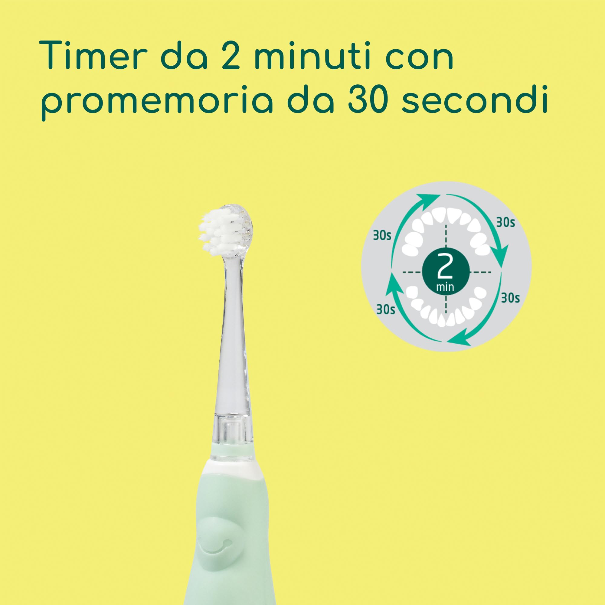 Bebé Confort spazzolino elettrico bambini 18 mesi 8 testine