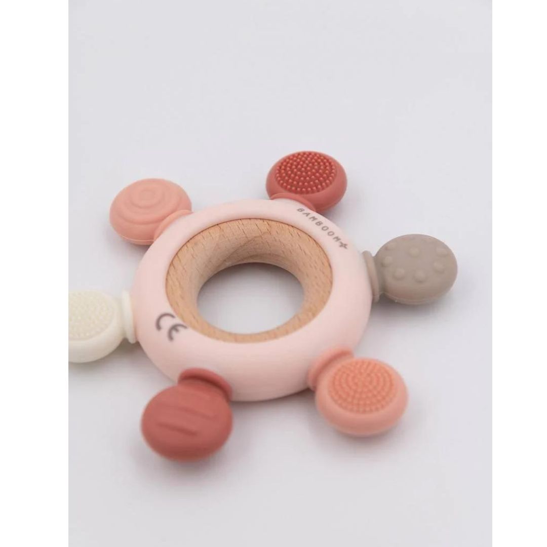 Bamboom Timone massaggiagengive legno silicone dentizione