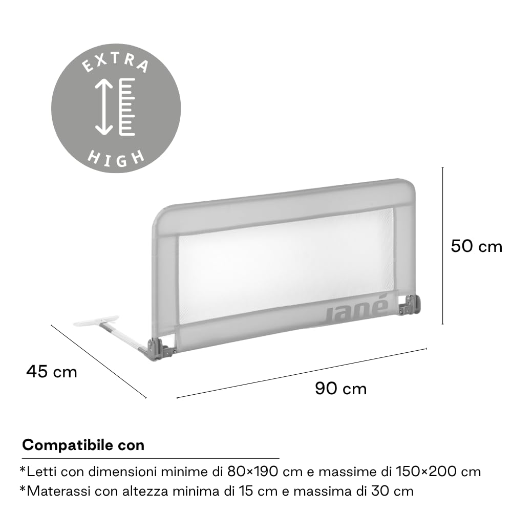 Jané Basic sponda letto 90 cm traspirante