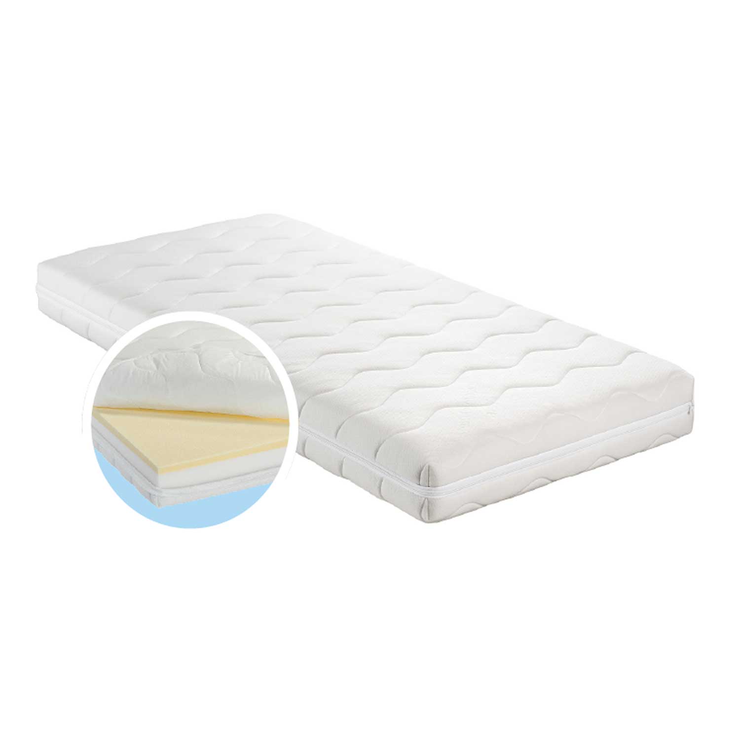 Wonderlife Top Memory Materasso Letto 60x120 cm traspirante sfoderabile